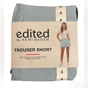 edited by REMI BADER Light Blue High-Rise Trouser Shorts